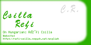 csilla refi business card